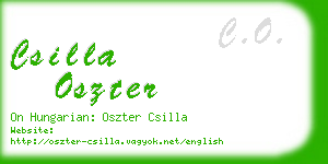 csilla oszter business card